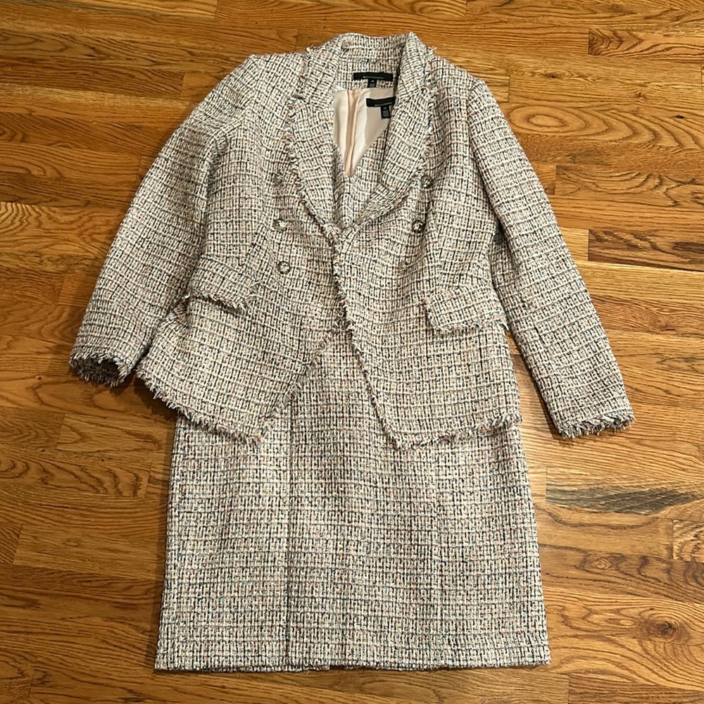 White House Black Market tweed suit